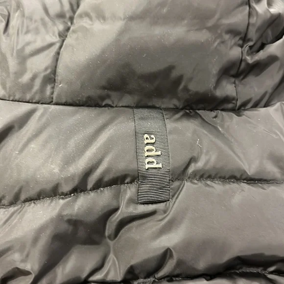 🔥🔥🔥ADD Black Puffer Hooded Down Jacket Coat Size 2 - Picture 13 of 13